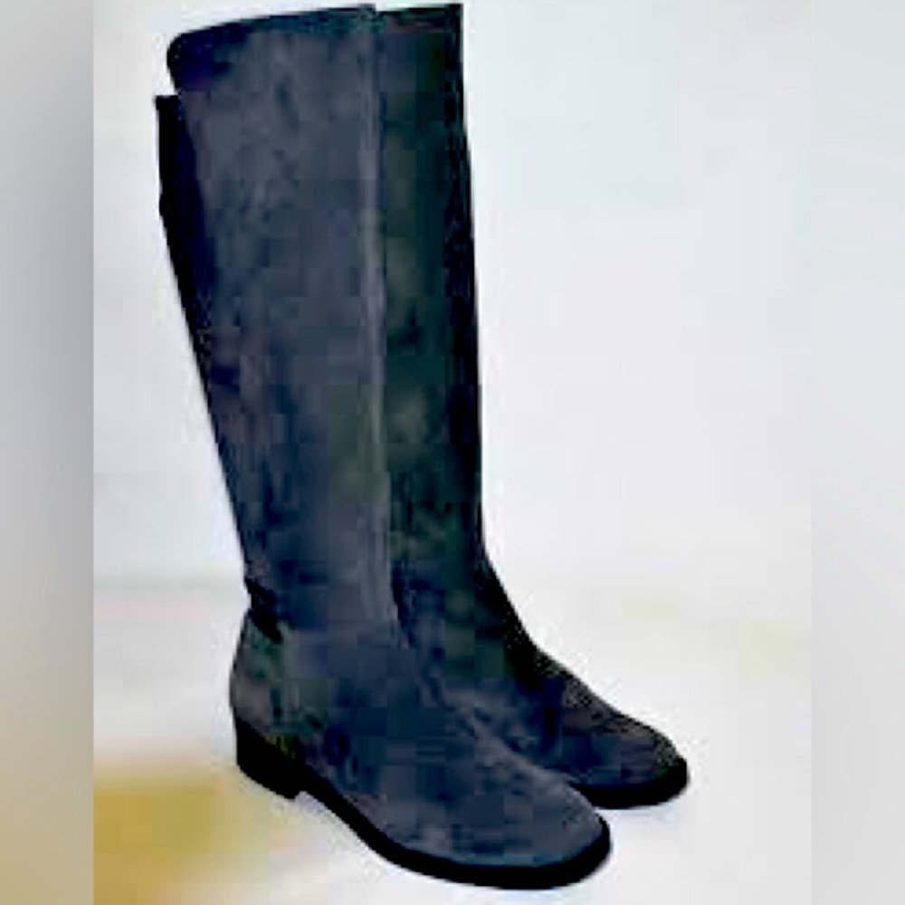 BLONDO-WATERPROOF Dark Gray Suede & Poly Tall Boots-Size 7.5